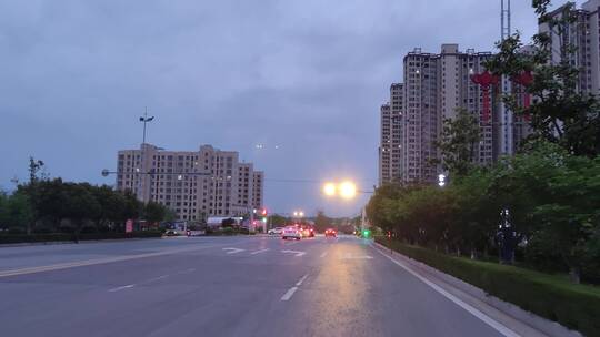 城市道路马路街头景象实拍