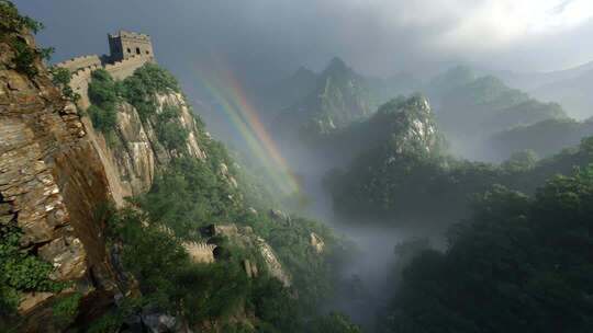 古长城万里长城航拍云海长城日出长城云雾