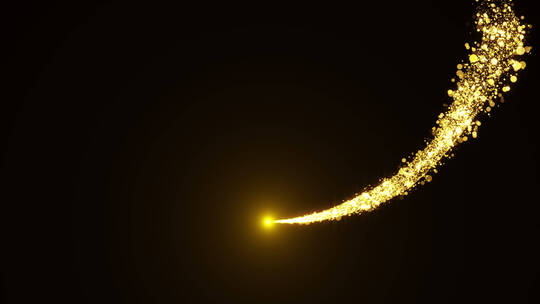 金色魔法粒子轨迹路径粒子转场动画8