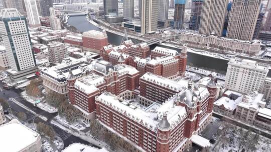 天津五大院丽思卡尔顿酒店雪景