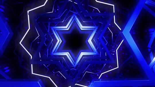 动态蓝色形状隧道背景