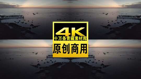 广西省北海市北海夕阳航拍4k视频高清在线视频素材下载