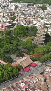 旅游景区福建泉州开元寺4A景区航拍