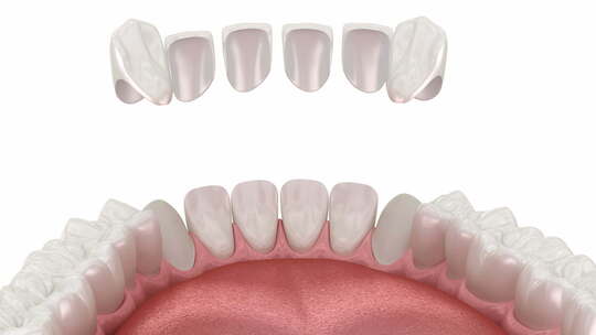 牙齿贴面放置程序-牙科-3d