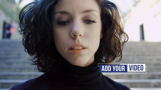 时尚动感标题字幕条图像过渡片场AE模板