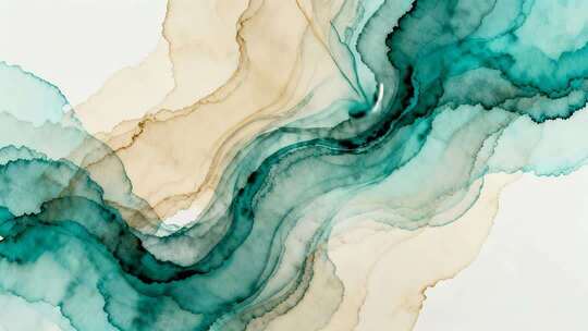 水墨流体唯美高级感抽象艺术背景