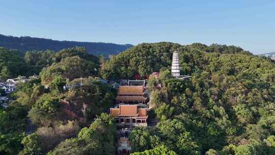 航拍四川宜宾白塔山景区