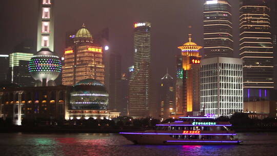 中国上海夜景视频素材模板下载