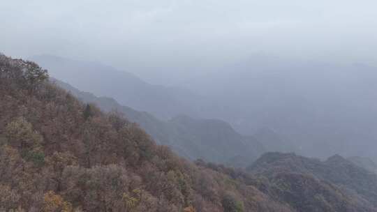 秦岭山脉秋季风景云海