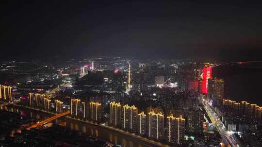 城市万家灯火芜湖夜景航拍