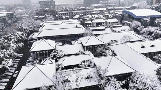 湖南第一师范学院雪景素材视频素材模板下载