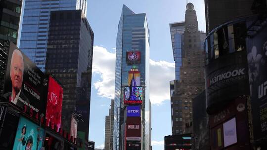 纽约时代广场高楼视频素材模板下载