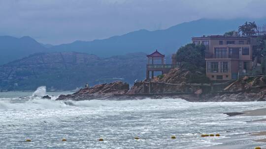 深圳湾海水海浪沙滩视频