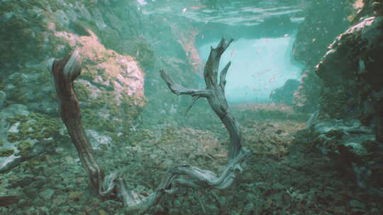 水中的水下树枝