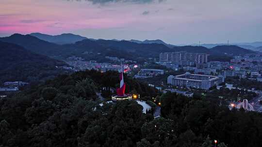 湘潭韶山城市风光航拍