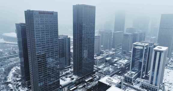 济南高新区雪景