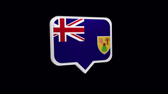 特克斯和凯科斯群岛国旗别针图标