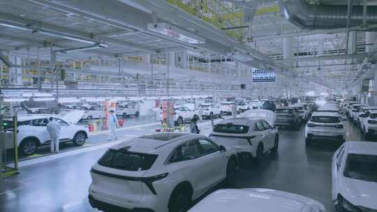 电动汽车工业工厂车间 自动化生产