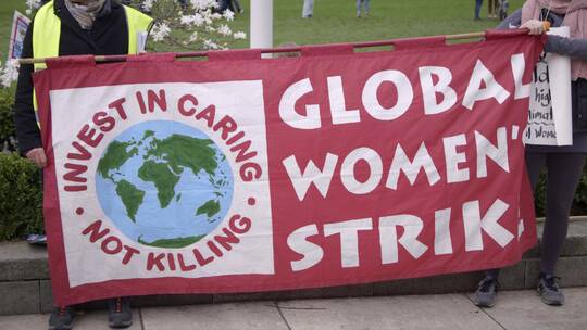全球妇女气候罢工旗帜
