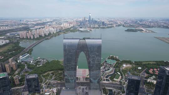 江苏苏州城市宣传片地标建筑航拍