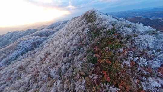 大自然农村山顶雾凇FPV