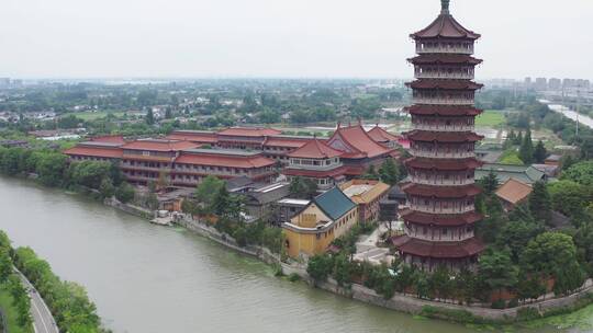 江苏扬州高旻寺风光视频素材模板下载