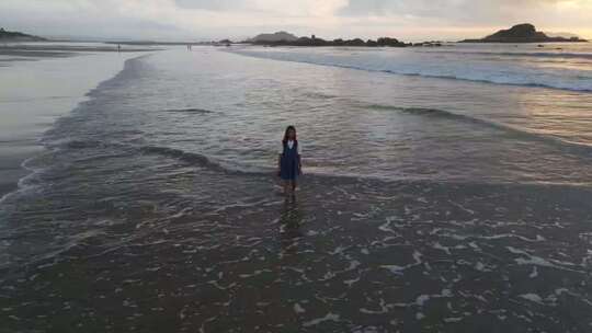 平潭海边龙王头沙滩航拍