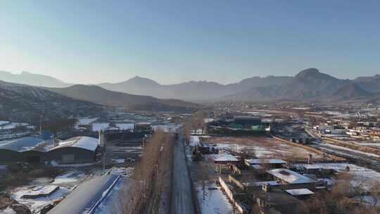 航拍雪景 唯美冬日空镜 立冬 冬至节气