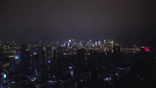 重庆_渝中半岛CBD_重庆全景夜景_航拍合集视频素材模板下载