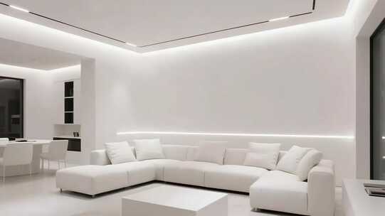 现代简约风格客厅室内场景