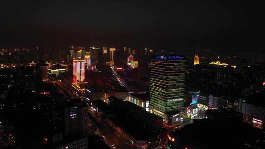 长春重庆路活力城夜景航拍