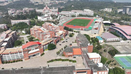 泉州师范学院航拍泉州大学视频素材模板下载