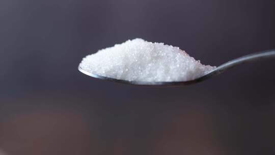 盐 白砂糖白糖颗粒晶体特写