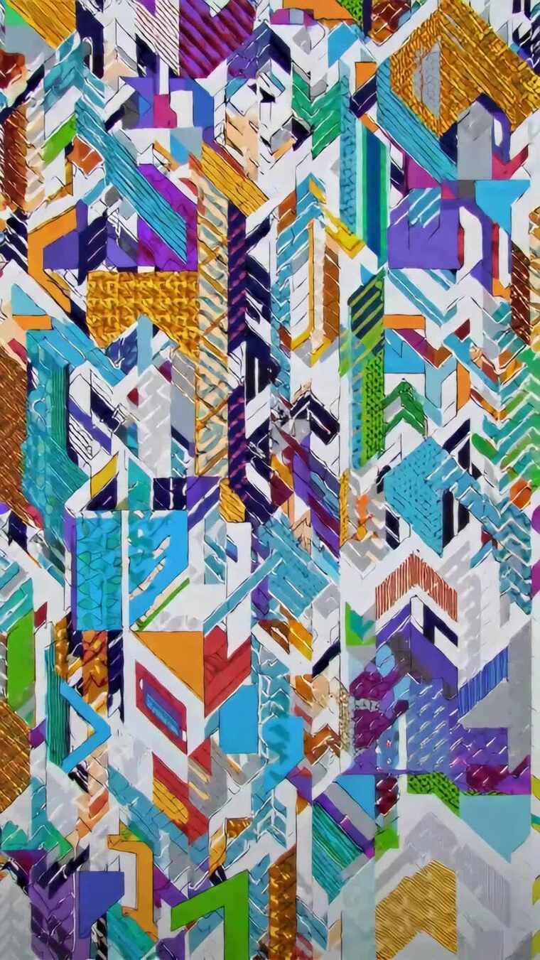 多彩几何图案背景素材