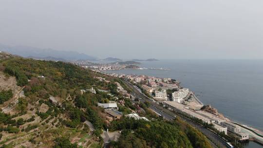 航拍海滨城市青岛城市风光