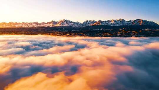 中国风山水云雾云海仙境自然风景