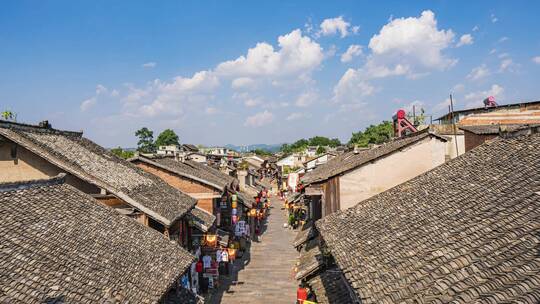 贵州贵阳青岩古镇5A景区北门古街古巷延时视频素材模板下载