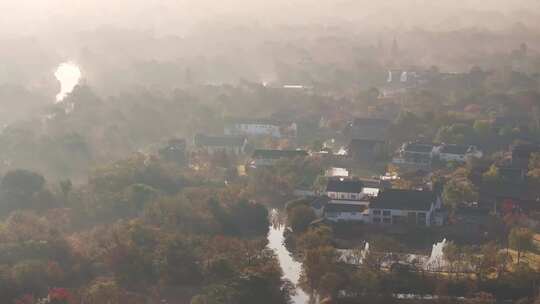 杭州西溪湿地初冬晨雾云雾缭绕（稀缺合集）