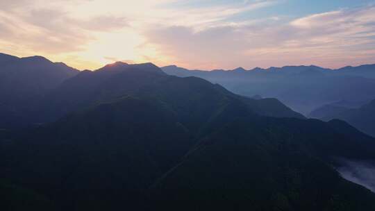 山川高山唯美日出日落航拍