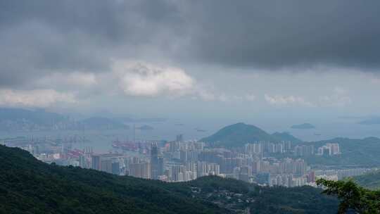 港口海运，城市天际线，山脉森林