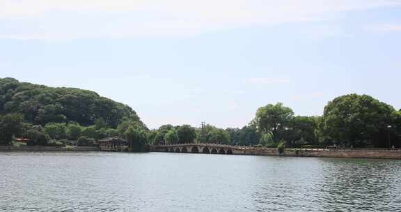 苏州石湖景区夏季风景