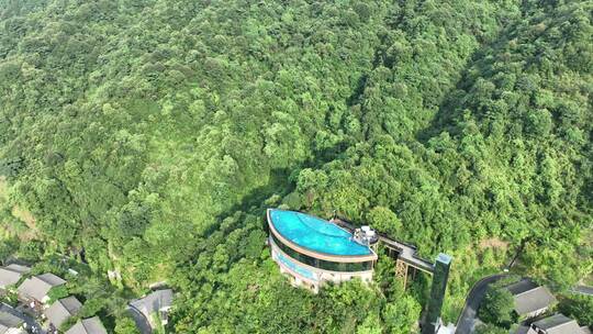 江西上饶葛仙村无边泳池航拍