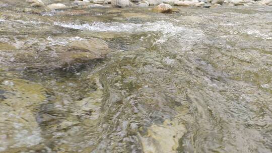 秦岭旅游黎元坪景点避暑自然风景玩水河边视频素材模板下载