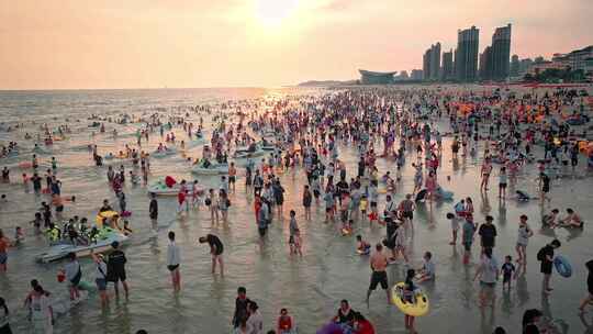 北海市侨港海滩风光航拍