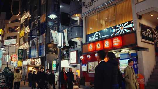 日本城市夜景空镜