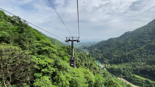 天门山 索道 缆车 4k