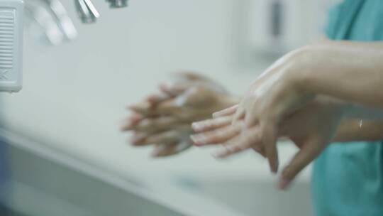 医生洗手 洗手 水龙头洗手