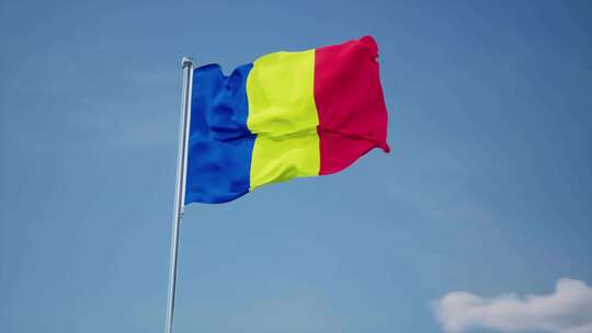 罗马尼亚旗帜视频素材模板下载