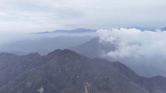 航拍秦岭秋景