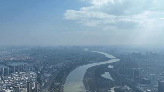 泉州鲤城区航拍泉州市区大景泉州晋江河流